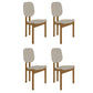 Manhattan Comfort Gales 5-Piece Greige Dining Set With 1 Round Dining Table & 4 Chairs