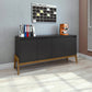 Manhattan Comfort Gales 63" Mid-Century Modern Sideboard In Black
