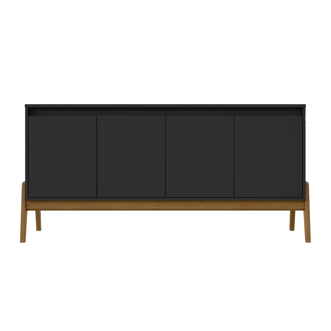 Manhattan Comfort Gales 63" Mid-Century Modern Sideboard In Black