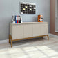 Manhattan Comfort Gales 63" Mid-Century Modern Sideboard In Off-White