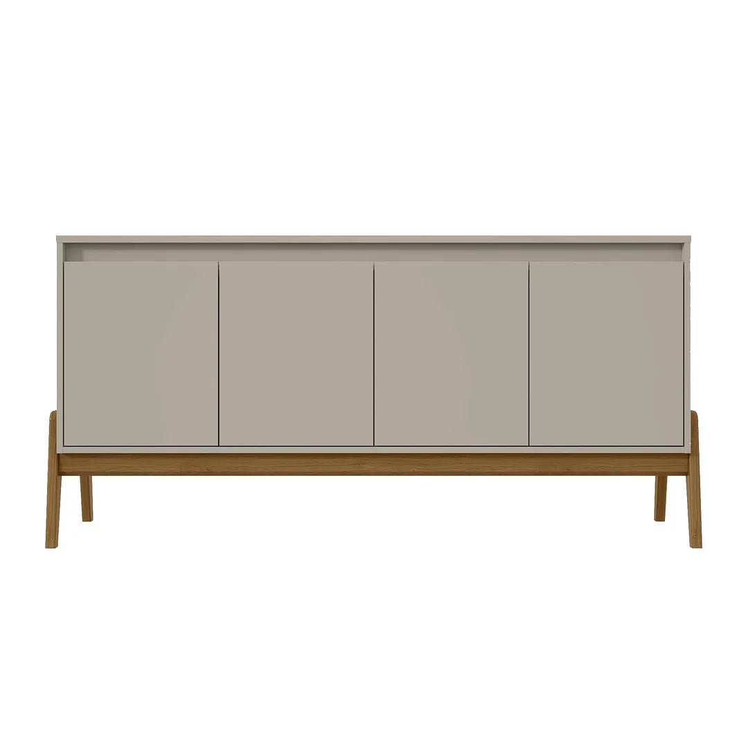 Manhattan Comfort Gales 63" Mid-Century Modern Sideboard In Off-White