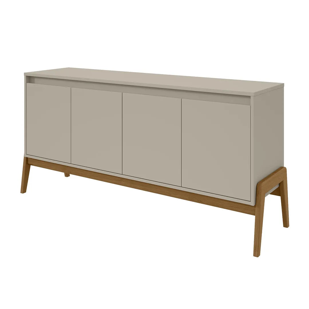 Manhattan Comfort Gales 63" Mid-Century Modern Sideboard In Off-White