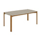 Manhattan Comfort Gales 71" Rectangular Gloss Greige Dining Table With Solid Wooden Legs