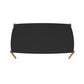 Manhattan Comfort Gales 71" Rectangular Matte Black Dining Table With Solid Wooden Legs