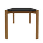 Manhattan Comfort Gales 71" Rectangular Matte Black Dining Table With Solid Wooden Legs