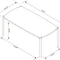 Manhattan Comfort Gales 71" Rectangular Matte Black Dining Table With Solid Wooden Legs