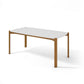 Manhattan Comfort Gales 71" Rectangular Matte White Dining Table With Solid Wooden Legs