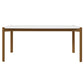 Manhattan Comfort Gales 71" Rectangular Matte White Dining Table With Solid Wooden Legs