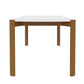 Manhattan Comfort Gales 71" Rectangular Matte White Dining Table With Solid Wooden Legs