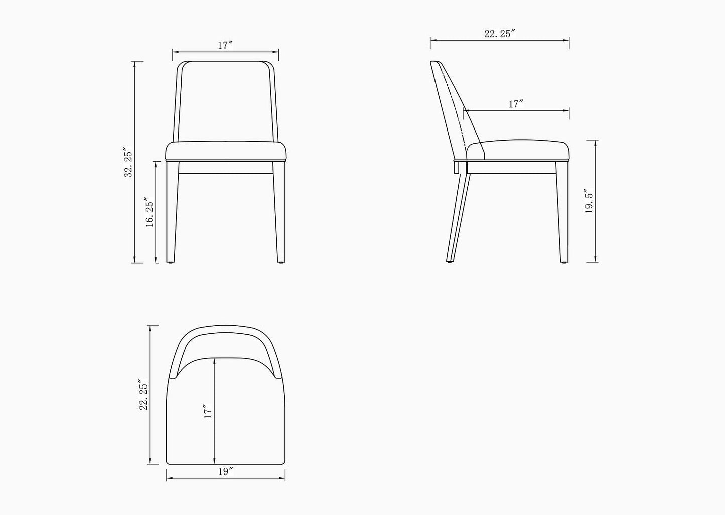 Manhattan Comfort Gansevoort Modern Faux Leather Cream Dining Chair In A Set Of 2