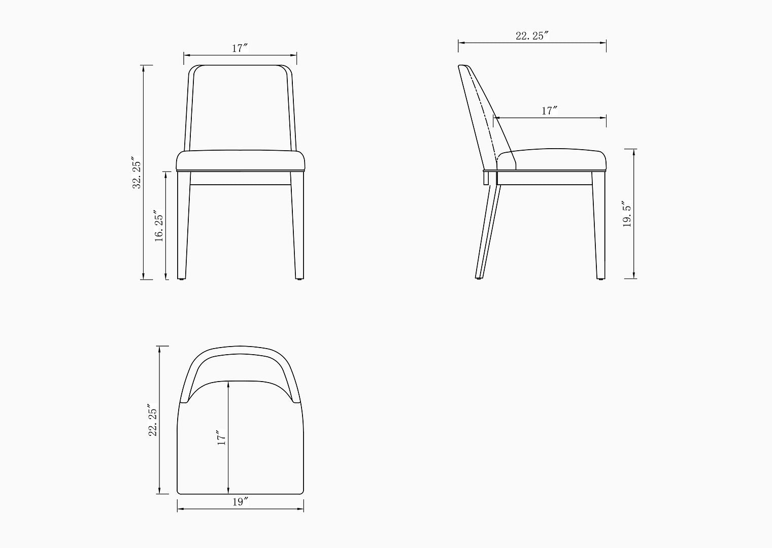 Manhattan Comfort Gansevoort Modern Faux Leather Cream Dining Chair In A Set Of 2