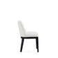 Manhattan Comfort Gansevoort Modern Faux Leather Cream Dining Chair In A Set Of 2