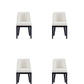 Manhattan Comfort Gansevoort Modern Faux Leather Cream Dining Chair In A Set Of 4