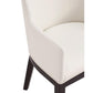 Manhattan Comfort Gansevoort Modern Faux Leather Dining Armchair In Cream