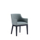 Manhattan Comfort Gansevoort Modern Faux Leather Dining Armchair In Pewter