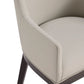 Manhattan Comfort Gansevoort Modern Faux Leather Dining Armchair In Stone Gray