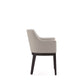 Manhattan Comfort Gansevoort Modern Faux Leather Dining Armchair In Stone Gray