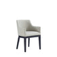 Manhattan Comfort Gansevoort Modern Faux Leather Dining Armchair In Stone Gray