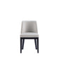 Manhattan Comfort Gansevoort Modern Faux Leather Light Gray Dining Chair In A Set Of 2
