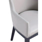 Manhattan Comfort Gansevoort Modern Faux Leather Light Gray Dining Chair In A Set Of 2