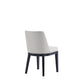 Manhattan Comfort Gansevoort Modern Faux Leather Light Gray Dining Chair In A Set Of 2