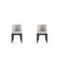 Manhattan Comfort Gansevoort Modern Faux Leather Light Gray Dining Chair In A Set Of 2
