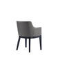 Manhattan Comfort Gansevoort Modern Faux Leather Pebble Gray Dining Chair In A Set Of 2