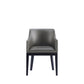 Manhattan Comfort Gansevoort Modern Faux Leather Pebble Gray Dining Chair In A Set Of 2