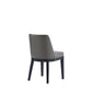 Manhattan Comfort Gansevoort Modern Faux Leather Pebble Gray Dining Chair In A Set Of 4