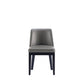 Manhattan Comfort Gansevoort Modern Faux Leather Pebble Gray Dining Chair In A Set Of 4