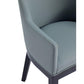 Manhattan Comfort Gansevoort Modern Faux Leather Pewter Dining Chair In A Set Of 2