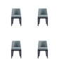 Manhattan Comfort Gansevoort Modern Faux Leather Pewter Dining Chair In A Set Of 4