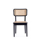 Manhattan Comfort Giverny Black & Natural Cane Dining Chairs In A Set Of 2