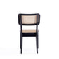 Manhattan Comfort Giverny Black & Natural Cane Dining Chairs In A Set Of 4