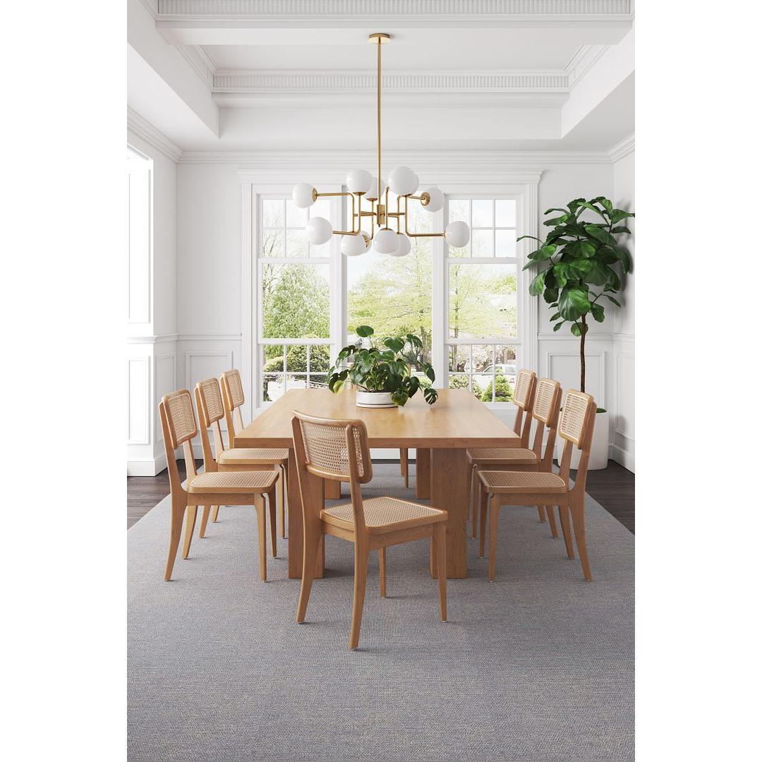 Manhattan Comfort Giverny Nature Cane Dining Chairs In A Set Of 2