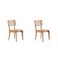 Manhattan Comfort Giverny Nature Cane Dining Chairs In A Set Of 2