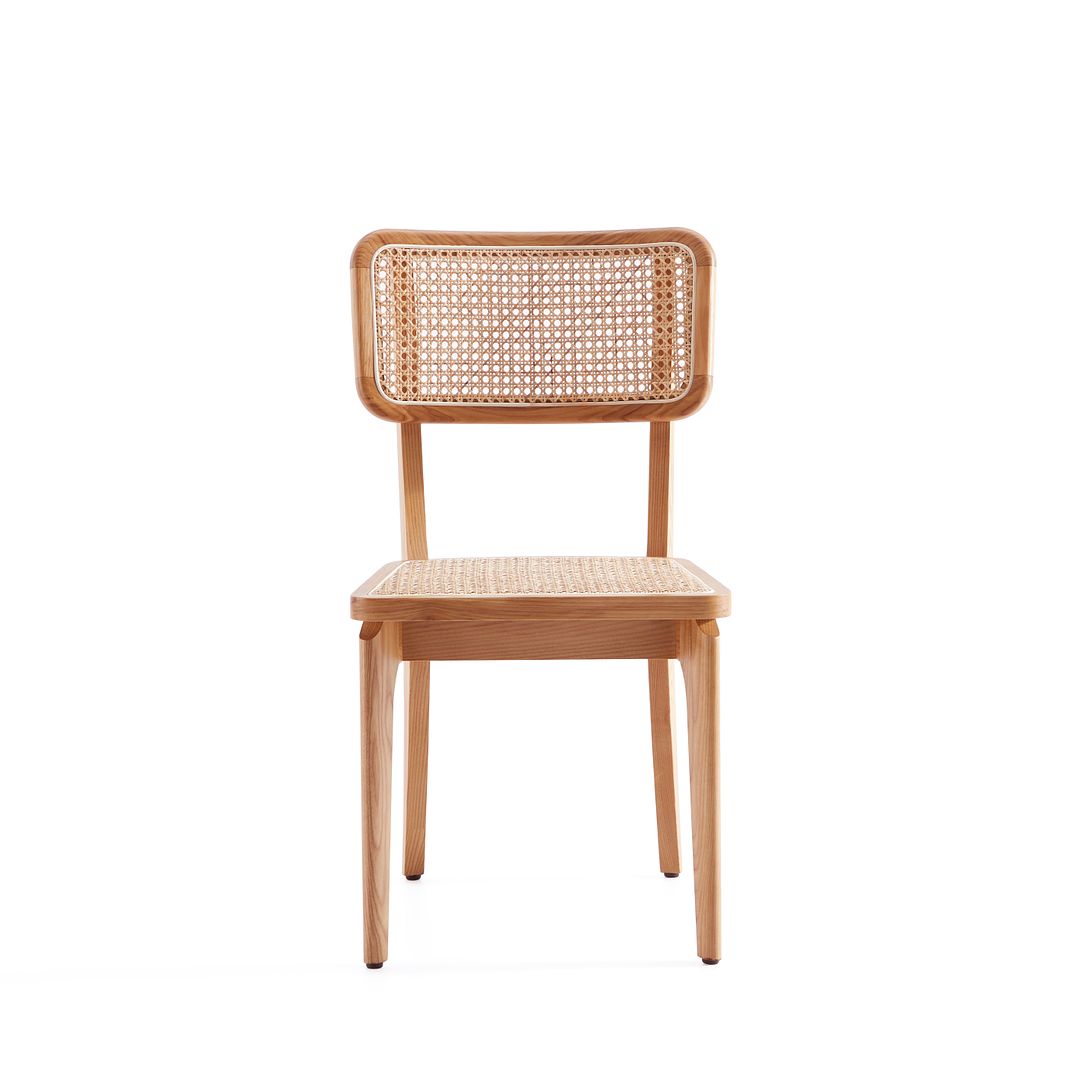 Manhattan Comfort Giverny Nature Cane Dining Chairs In A Set Of 4