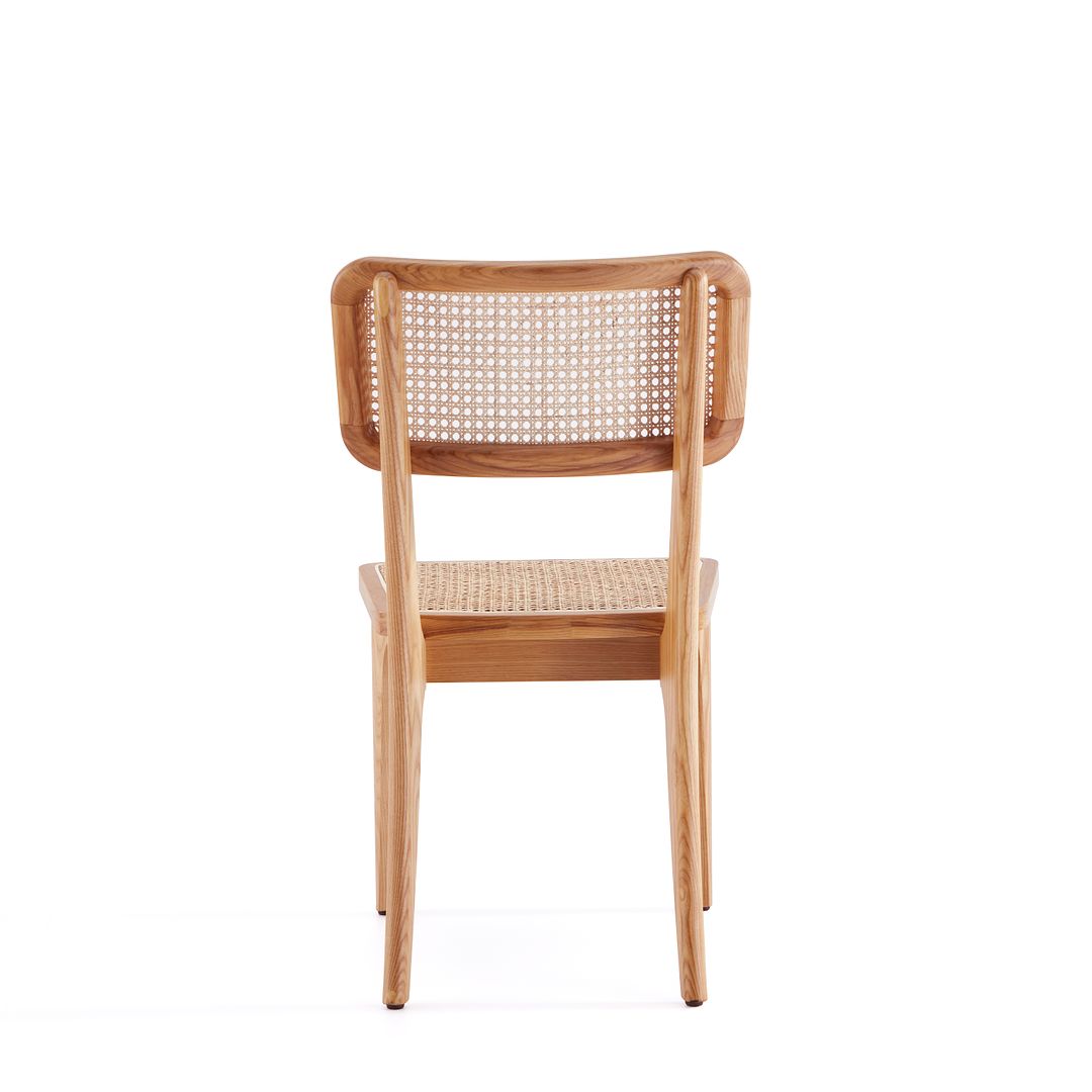 Manhattan Comfort Giverny Nature Cane Dining Chairs In A Set Of 4
