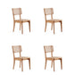 Manhattan Comfort Giverny Nature Cane Dining Chairs In A Set Of 4