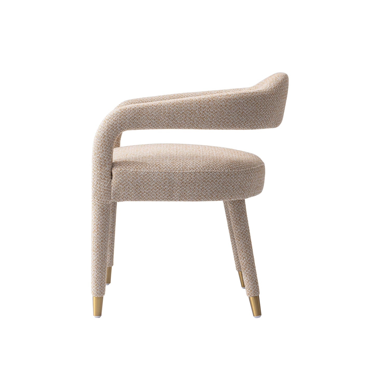 Manhattan Comfort Gold Dust Modern Aspen Tweed Dining Armchair