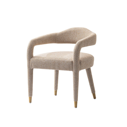 Manhattan Comfort Gold Dust Modern Aspen Tweed Dining Armchair