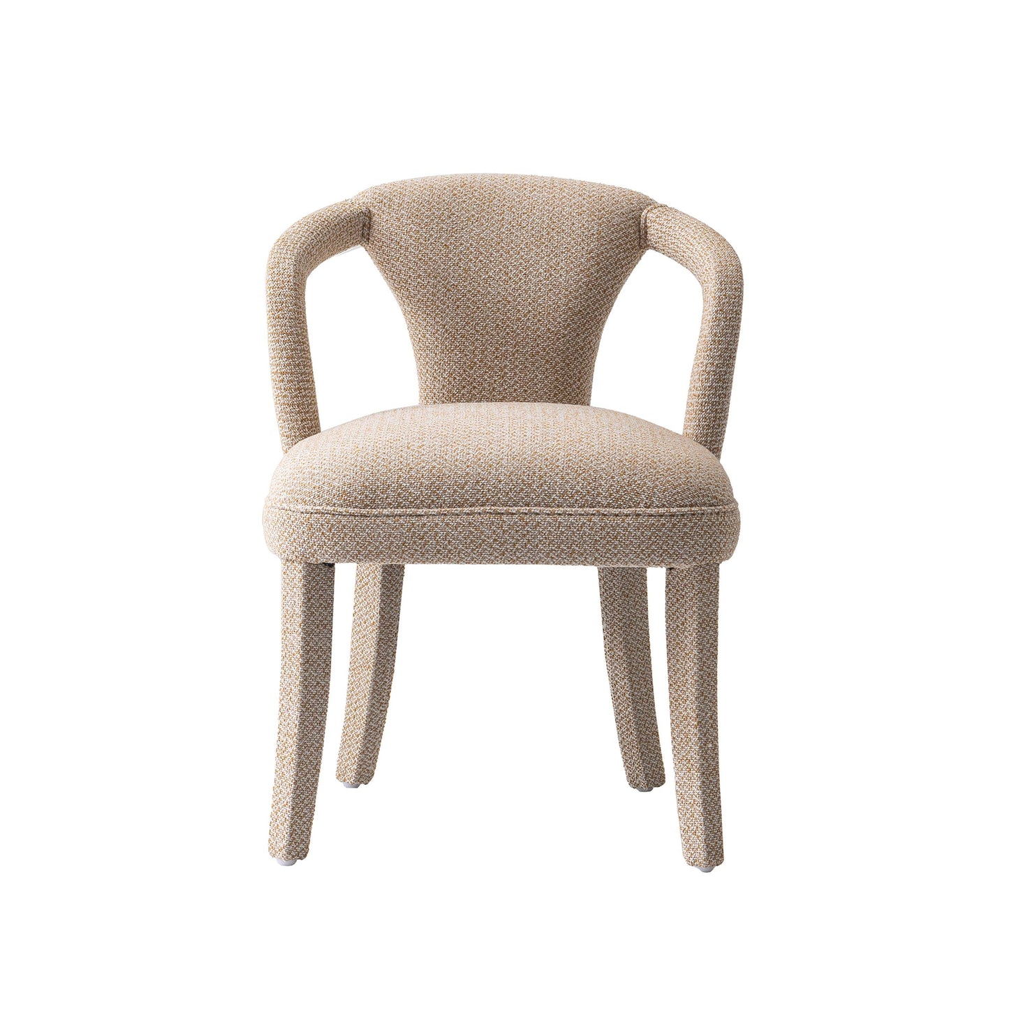 Manhattan Comfort Gold Modern Palmer Tweed Dining Armchair