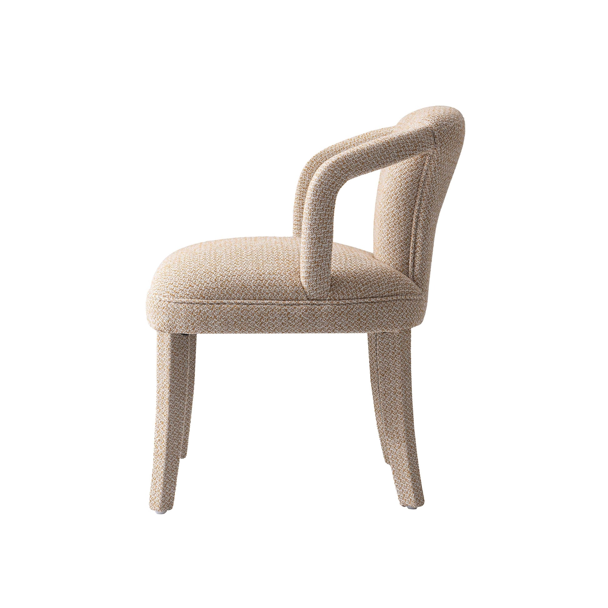 Manhattan Comfort Gold Modern Palmer Tweed Dining Armchair