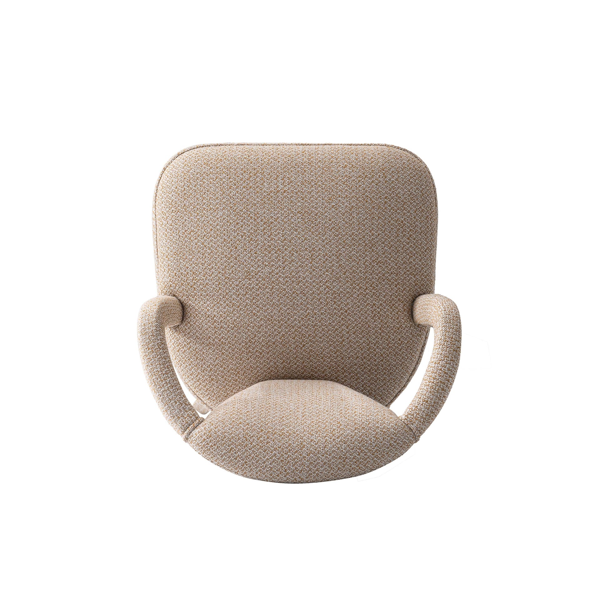 Manhattan Comfort Gold Modern Palmer Tweed Dining Armchair