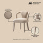 Manhattan Comfort Gold Modern Palmer Tweed Dining Armchair In A Set Of 2