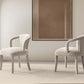 Manhattan Comfort Gold Modern Palmer Tweed Dining Armchair In A Set Of 2