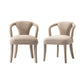 Manhattan Comfort Gold Modern Palmer Tweed Dining Armchair In A Set Of 2