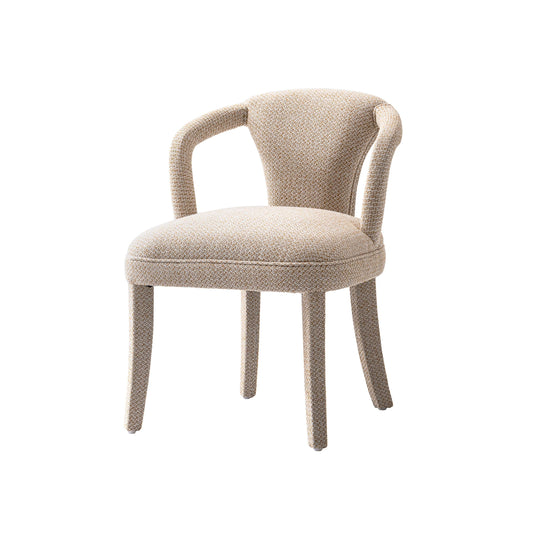 Manhattan Comfort Gold Modern Palmer Tweed Dining Armchair