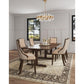 Manhattan Comfort Grand Faux Leather Beech Wood Frame Tan Dining Chairs In A Set Of 4