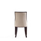 Manhattan Comfort Grand Faux Leather Beech Wood Frame Tan Dining Chairs In A Set Of 4